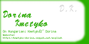 dorina kmetyko business card